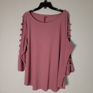 Love Scarlett Women's Peach Long Sleeve Shirt - 2XL